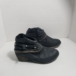SO WOMEN'S BLACK ANKLE BOOTS SIZE 6.5